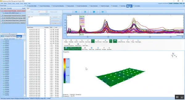 Crystal Instruments EDM Modal Geometry and Operational Deflection Shape (ODS)